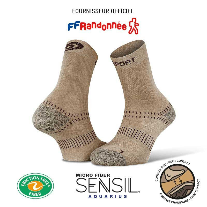 Chaussettes BV Sport Double Evo beige - Clubinsport