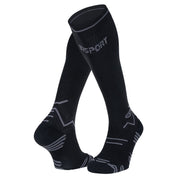 Chaussettes Trail Compression gris-jaune BV Sport - Clubinsport
