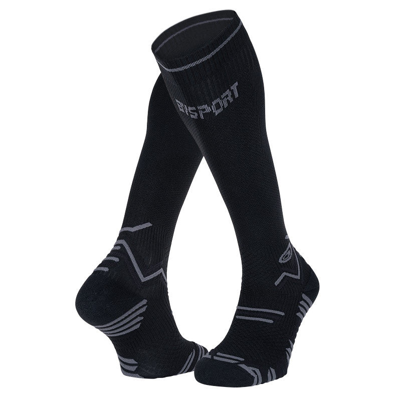 Chaussettes Trail Compression gris-jaune BV Sport - Clubinsport