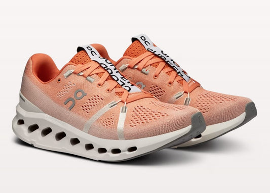 Chaussure Route Cloudsurfer femme ON Running blanc vert - Clubinsport