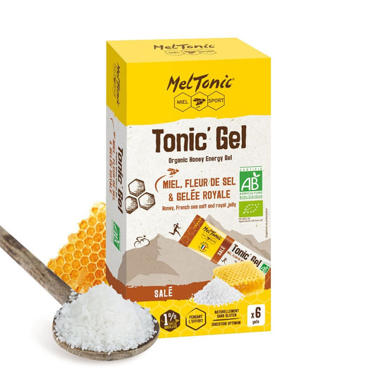 Gel énergétique Salé bio Miel fleur de sel gelée royale Meltonic - Clubinsport