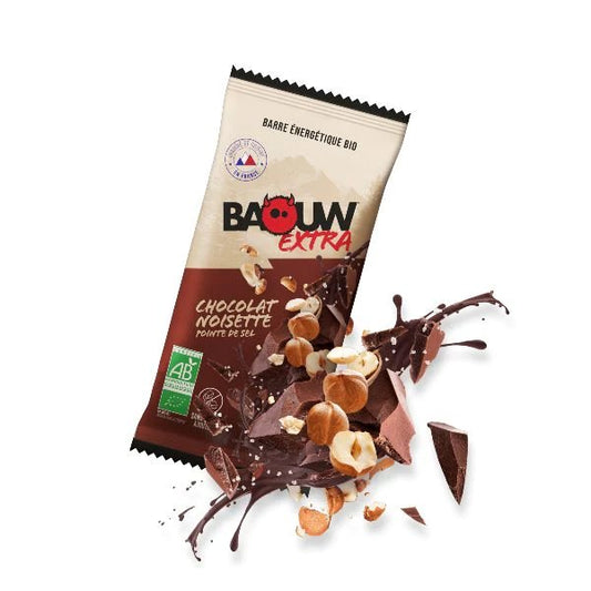 Barre énergétique Baouw Extra Chocolat noisette - Clubinsport
