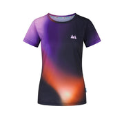 Tee-shirt manches courtes femme Wildtee Gradient violet - Clubinsport