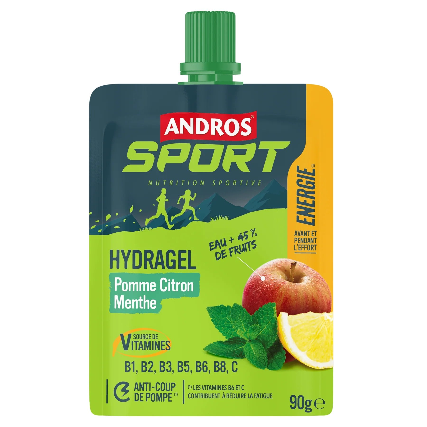 Compote Hydragel Andros poire citron menthe - Clubinsport