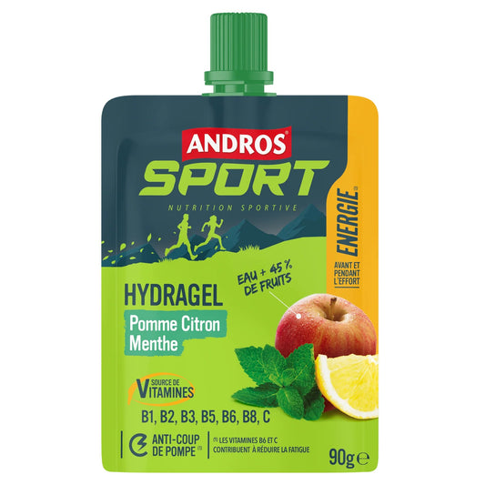 Compote Hydragel Andros poire citron menthe - Clubinsport