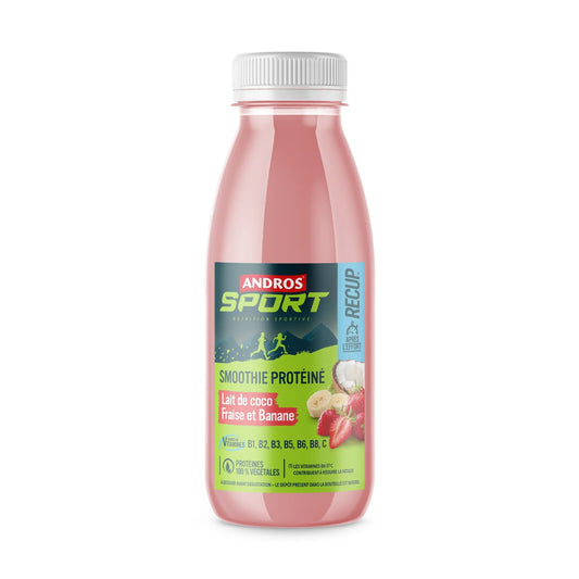 Boisson Smoothie fruité et protéiné PROTÉINÉ LAIT DE COCO - FRAISE - BANANE 330 ML - Clubinsport