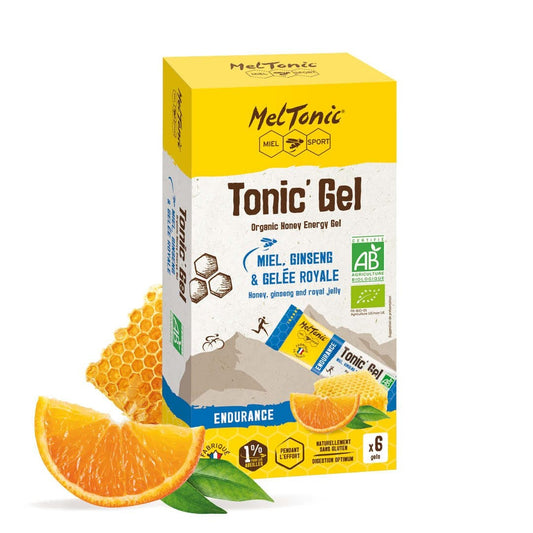 Gel énergétique Endurance bio Miel ginseng gelée royale Meltonic - Clubinsport
