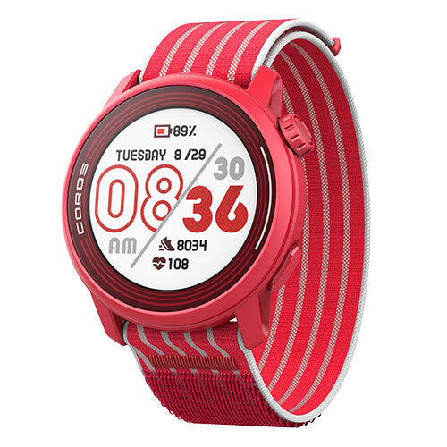 Montre cardio gps Coros WATCH Pace 3 Nylon Rouge - Clubinsport