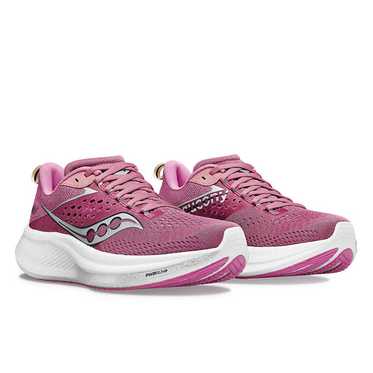 Chaussure de Route Saucony femme Ride 17 rose Lila - Clubinsport