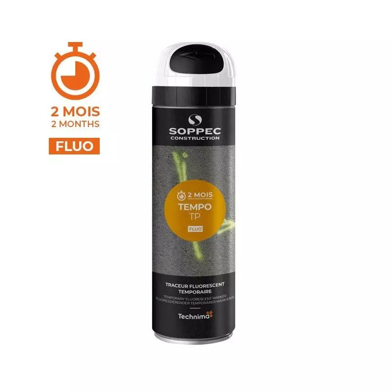 Bombe traceur Fluorescent ephemere a base de craie couleurs au choix - Clubinsport