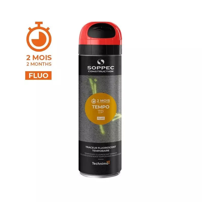 Bombe traceur Fluorescent ephemere a base de craie couleurs au choix - Clubinsport