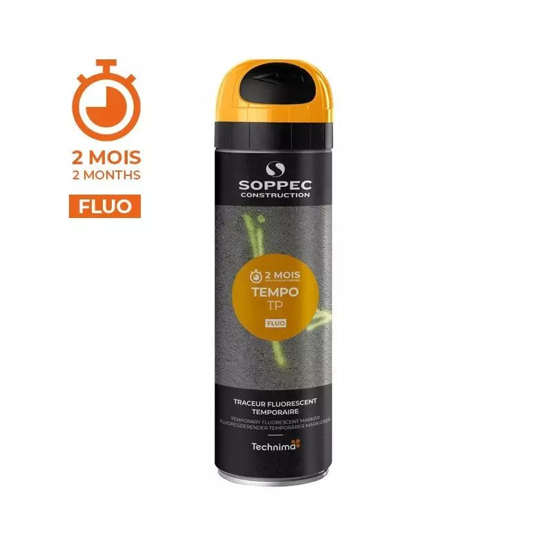 Bombe traceur Fluorescent ephemere a base de craie couleurs au choix - Clubinsport
