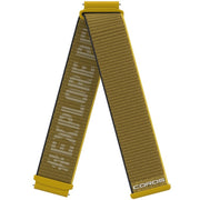 Bracelet nylon Coros jaune 22 mm - Clubinsport