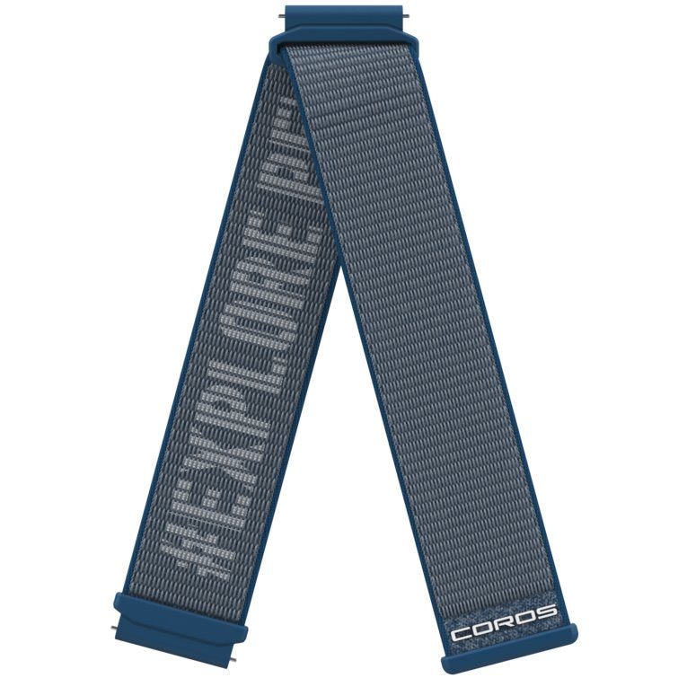 Bracelet nylon Coros bleu 22 mm - Clubinsport