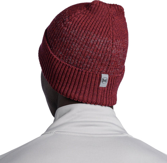 Bonnet Merino Active Buff solid garnet - Clubinsport