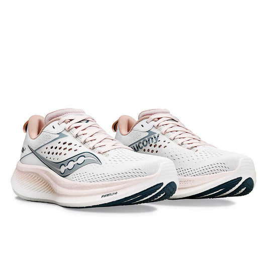 Chaussure de Route Saucony femme Ride 17 rose pastel - Clubinsport