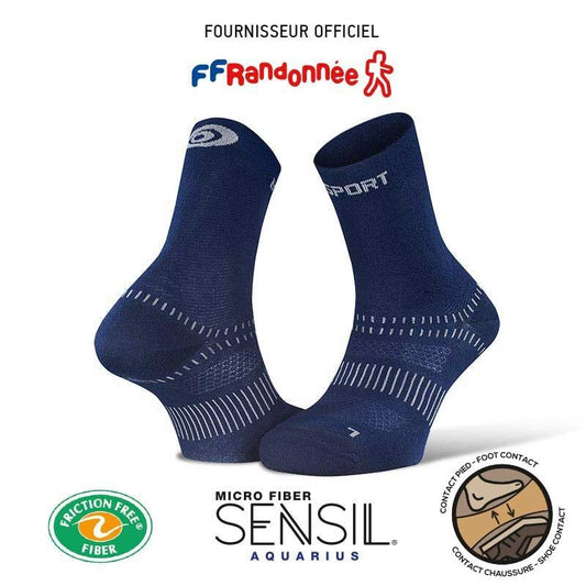 Chaussettes BV Sport Double Evo MARINE - Clubinsport