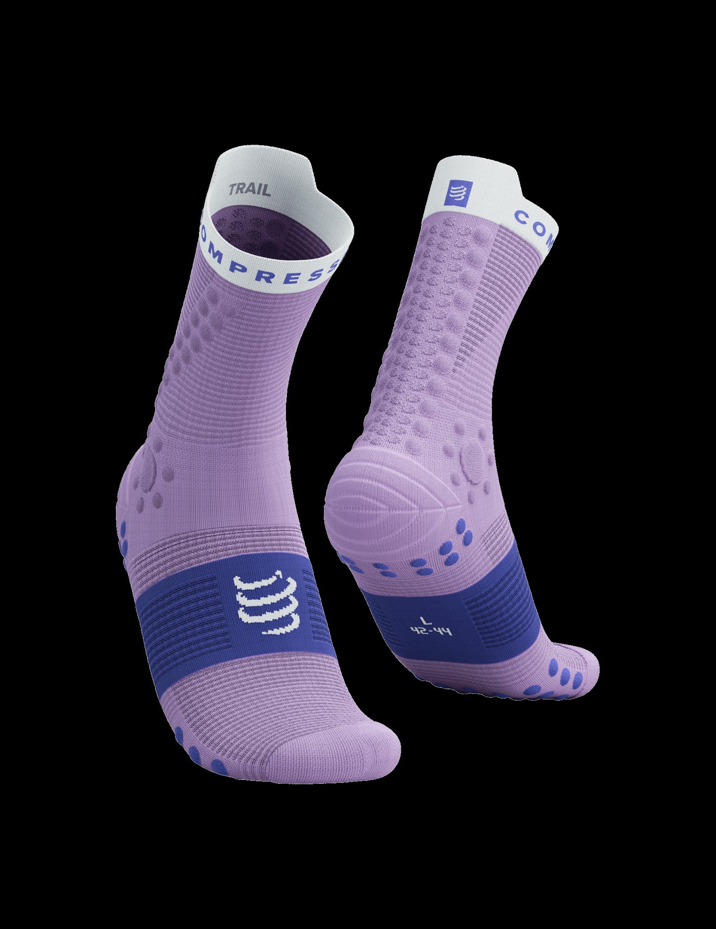 Chaussettes Compressport Pro Racing Socks v4.0 Trail Lila - Clubinsport