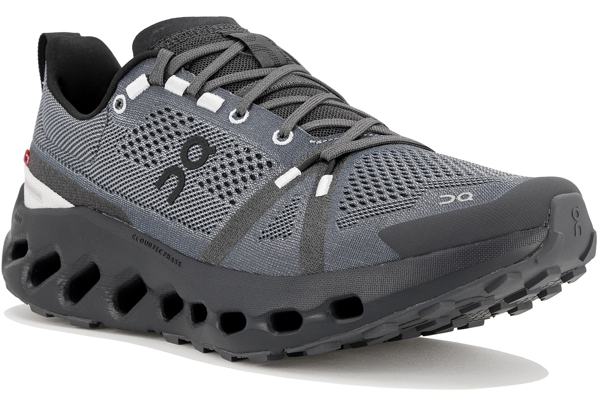 Chaussure Route Cloudsurfer Trail gris eclipse noir homme ON Running blanc vert - Clubinsport