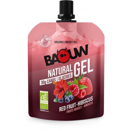 Gel naturel bio  Baouw - Fruits rouges - Hibiscus - Clubinsport