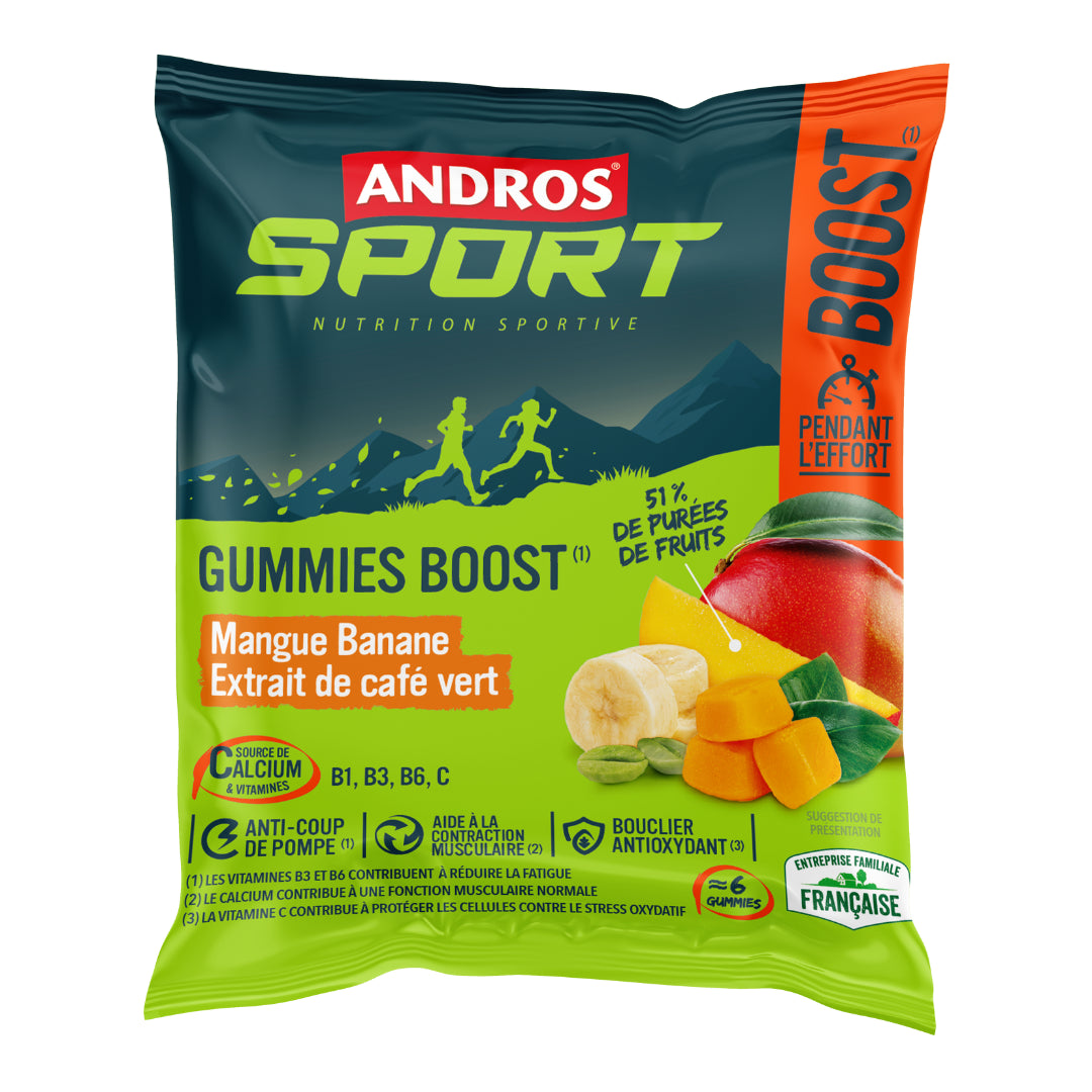 Gommes énergétiques Boost Andros gommes andros mangue 6 unités par paquet - Clubinsport