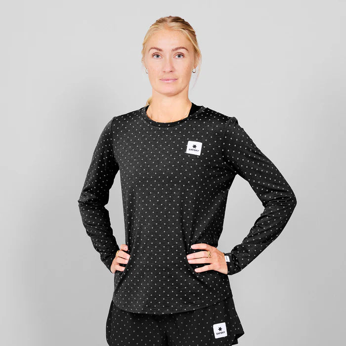 Tee-shirt manches longues femme Saysky Reflective Polka Pace Long sleeve