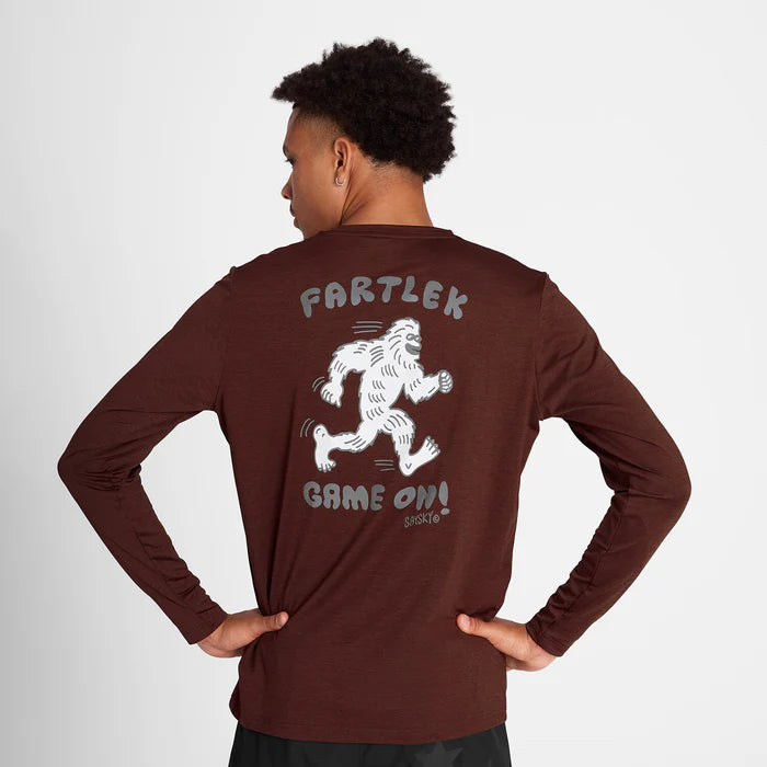 Tee-shirt manches longues Homme Saysky Reflective Statement Pace rouge marron