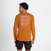 Tee-shirt manches longues Homme Saysky Reflective Logo Pace orange