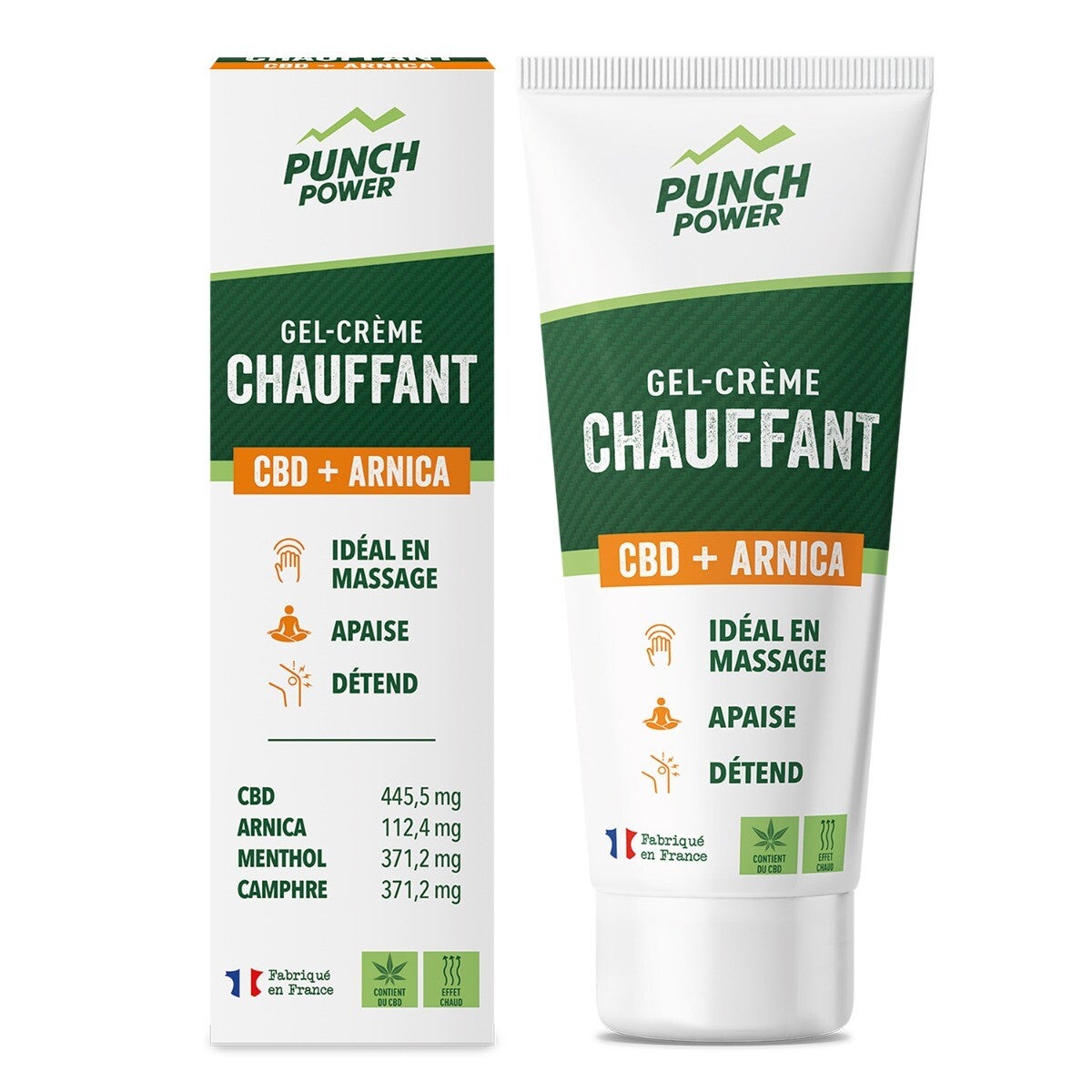 Gel-crème chauffant CBD + Arnica Punch Power - Clubinsport