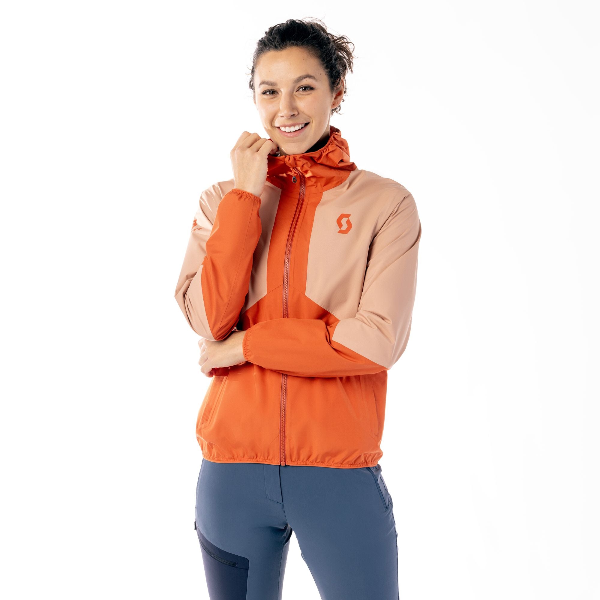 Veste imperméable Femme Scott Explorair Light dryo 2.5L beige et rose