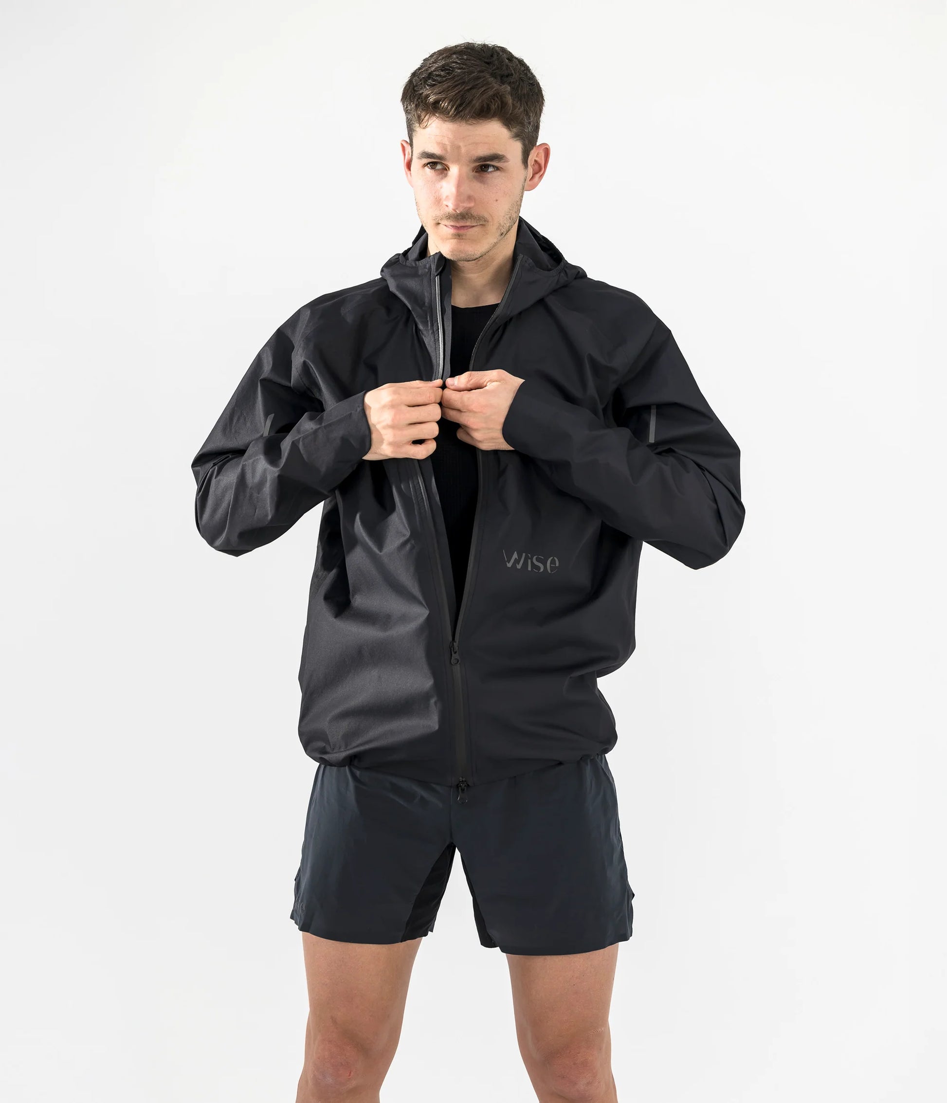 Veste de Pluie imperméable Wise blackshell noir - Clubinsport