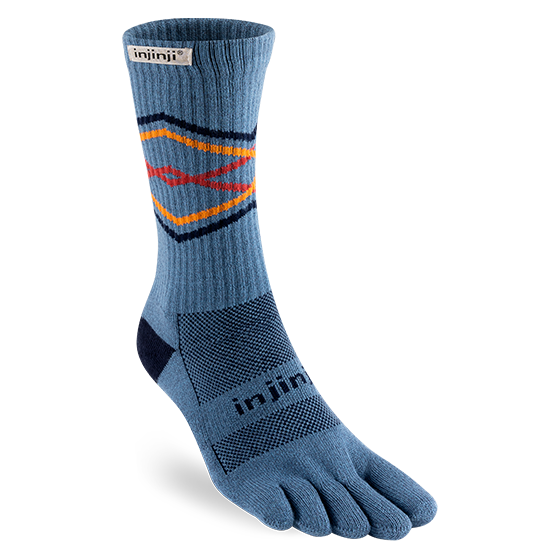 Chaussettes Injinji Trail midweight crew Bleu