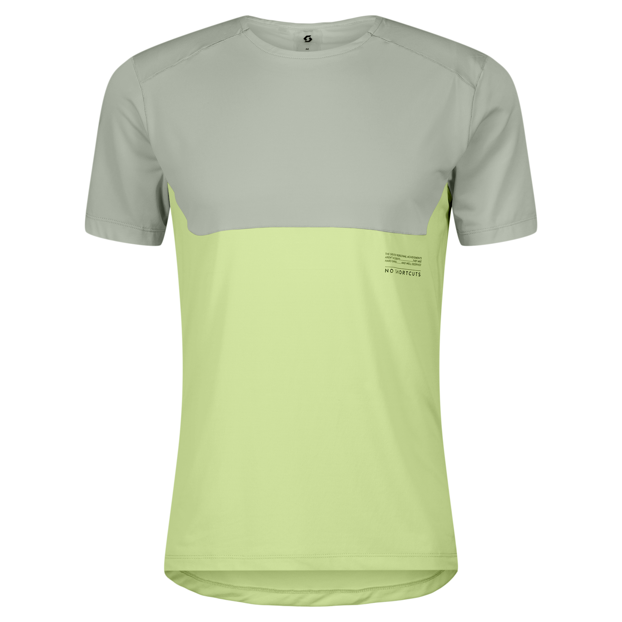 Tee-shirt manches courtes Homme Scott endurance Tech gris jaune vert