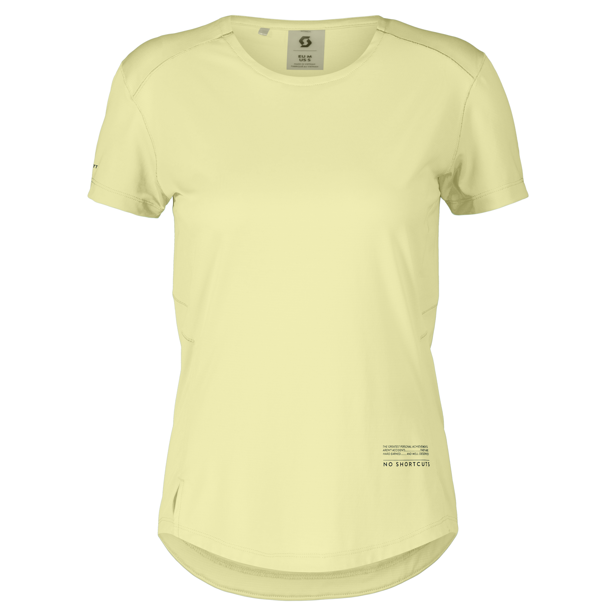 Tee-shirt manches courtes Femme Scott endurance Tech jaune pastel