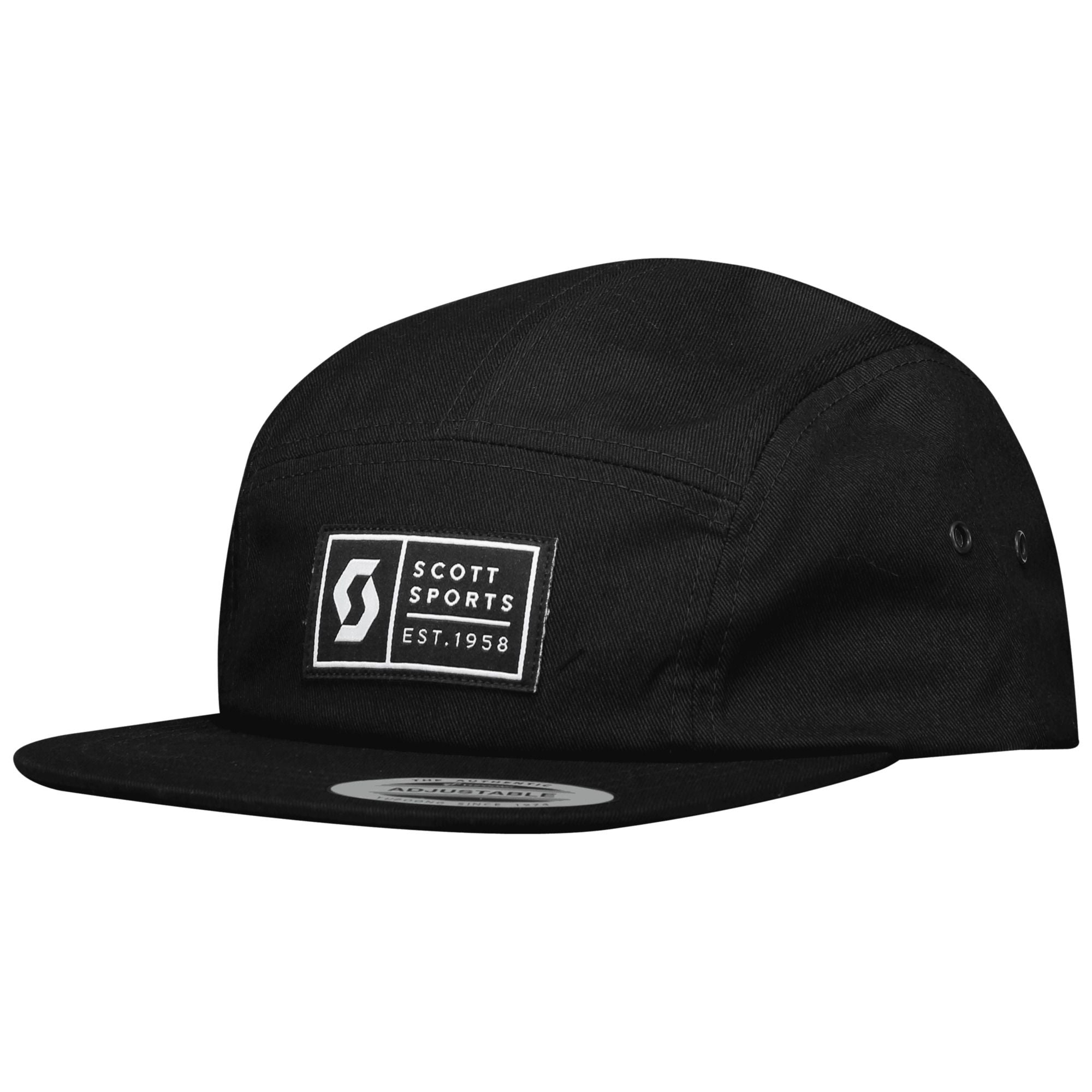 Casquette Scott Trucker 5 panneaux coton noir