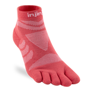 Chaussettes Injinji UltraRun Femme midtweight mini-crew Rose