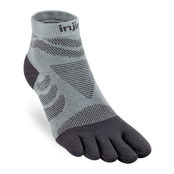 Chaussettes Injinji UltraRun Femme midtweight mini-crew Gris