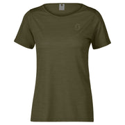 Tee-shirt manches courtes Femme Scott endurance LT kaki - Clubinsport
