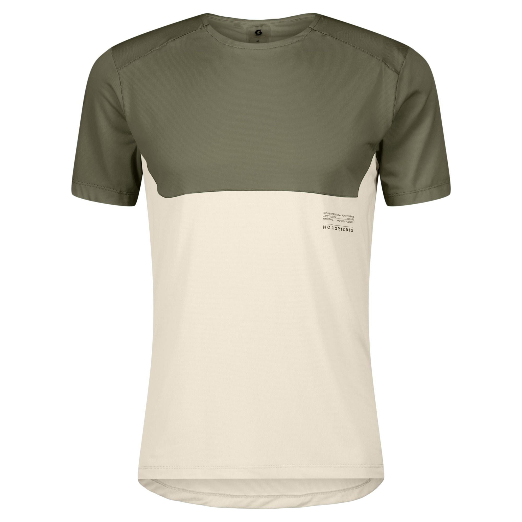 Tee-shirt manches courtes Homme Scott endurance LT kaki et beige