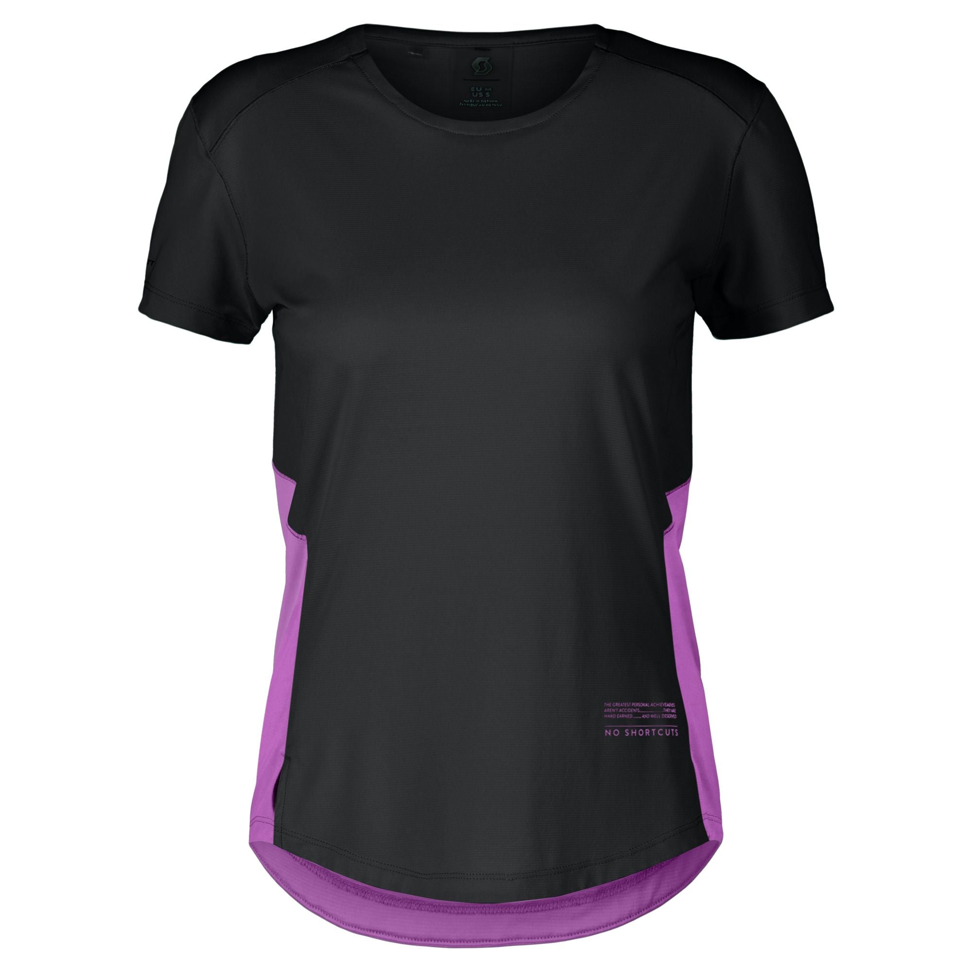 Tee-shirt manches courtes Femme Scott endurance tech noir fushia