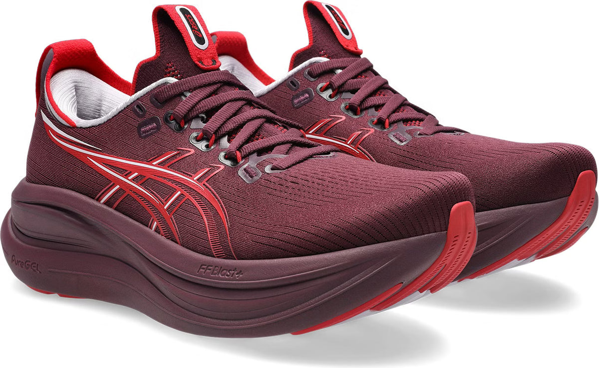 Chaussures de Route femme Asics Gel-Nimbus 28 rouge cerise