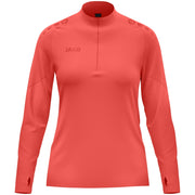 Tee-shirt manches longues femme Ziptop light flow orange corail