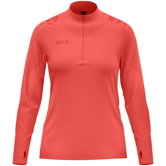 Tee-shirt manches longues femme Ziptop light flow orange corail