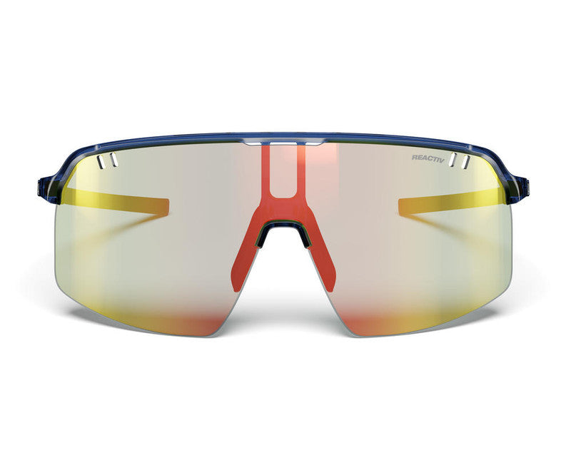 Lunettes Julbo Intensity TRANSLUCIDE BRILLANT - Bleu / Noir REACTIV 1-3 Light Amplifier