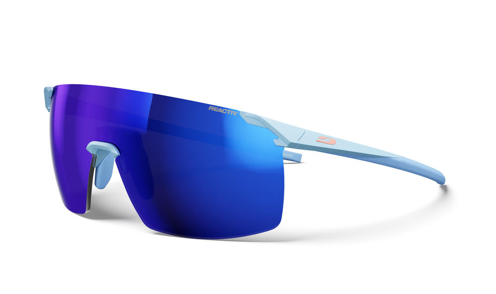 Lunettes Julbo Faster M Mat bleu clair Verres : REACTIV 1-3 Light Amplifier