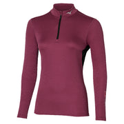 Tee-shirt manches longues Mizuno BT Mid Weight H/Z Shirt Femme Mauve