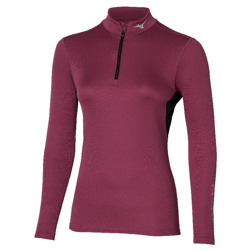 Tee-shirt manches longues Mizuno BT Mid Weight H/Z Shirt Femme Mauve