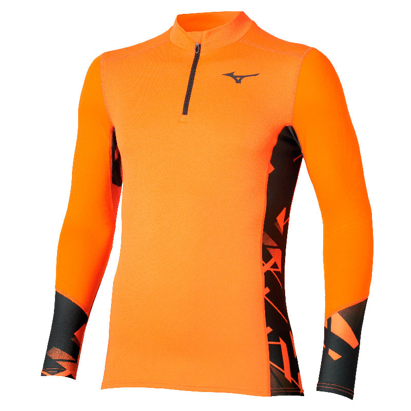 Tee-shirt manches longues Mizuno  BT Virtual Body G5 Half Zip Homme Orange
