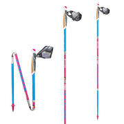 Bâtons de Trail TSL femme carbon 4 bleu rose