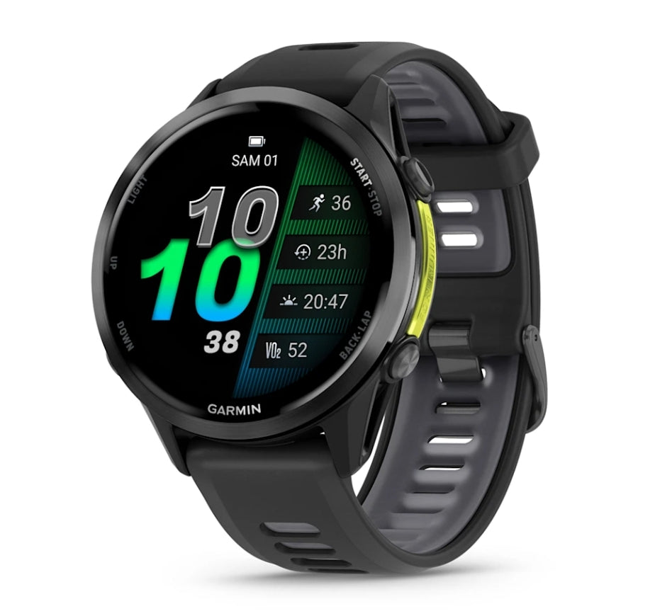 Montre cardio gps Garmin Forerunner 970 noire 51mm bracelet noir